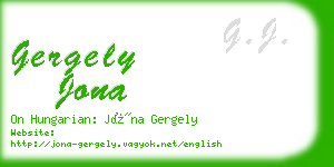 gergely jona business card